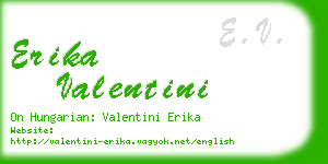 erika valentini business card